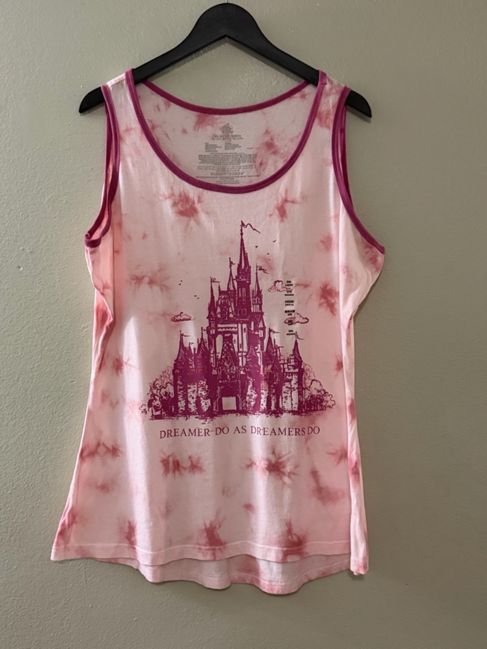 NWT Disney World WDW Castle Tie Dye Tank Top XXL